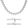 3 Prong Round Tennis Necklace Mounting in 18K Gold (.10 ct / 3.0 mm)