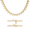 3 Prong Round Tennis Necklace Mounting in 18K Gold (.10 ct / 3.0 mm)