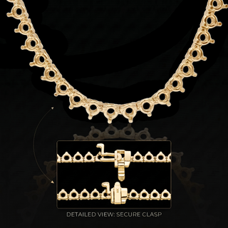3 Prong Round Tennis Necklace Mounting in 14K Gold (.15 ct / 3.4 mm)