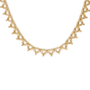 3 Prong Round Tennis Necklace Mounting in 14K Gold (.15 ct / 3.4 mm)
