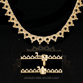 3 Prong Round Tennis Necklace Mounting in 14K Gold (.20 ct / 3.8 mm)