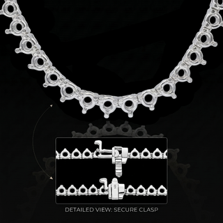 3 Prong Round Tennis Necklace Mounting in 14K Gold (.25 ct / 4.0 mm)