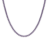 Tennis Necklace with Alexandrite Stones (June Birthstones) in 14K Gold (1.75 mm - 4.0 mm)