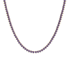 Tennis Necklace with Alexandrite Stones (June Birthstones) in 14K Gold (1.75 mm - 4.0 mm)