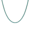 Tennis Necklace with Aquamarine Stones (March Birthstones) in 14K Gold (1.75 mm - 4.0 mm)