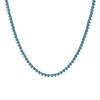 Tennis Necklace with Blue Topaz Stones (December Birthstones) in 14K Gold (1.75 mm - 4.0 mm)