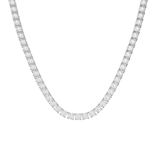 Tennis Necklace with Cubic Zirconia in Sterling Silver (2 mm - 4 mm)