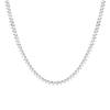 Tennis Necklace with Lab Grown Diamond Stones (April Birthstones) in 14K Gold (1.75 mm - 4.0 mm)