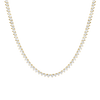 Tennis Necklace with Lab Grown Diamond Stones (April Birthstones) in 14K Gold (1.75 mm - 4.0 mm)