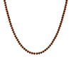 Tennis Necklace with Garnet Stones (January Birthstones) in 14K Gold (1.75 mm - 4.0 mm)