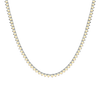 Tennis Necklace with Opal Stones (October Birthstones) in 14K Gold (1.75 mm - 4.0 mm)