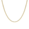 Tennis Necklace with Opal Stones (October Birthstones) in 14K Gold (1.75 mm - 4.0 mm)