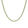 Tennis Necklace with Peridot Stones (August Birthstones) in 14K Gold (1.75 mm - 4.0 mm)