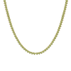 Tennis Necklace with Peridot Stones (August Birthstones) in 14K Gold (1.75 mm - 4.0 mm)