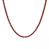 Tennis Necklace with Ruby Stones (July Birthstones) in 14K Gold (1.75 mm - 4.0 mm)