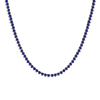Tennis Necklace with Sapphire Stones (September Birthstones) in 14K Gold (1.75 mm - 4.0 mm)
