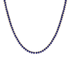 Tennis Necklace with Sapphire Stones (September Birthstones) in 14K Gold (1.75 mm - 4.0 mm)