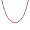 Tennis Necklace with Tourmaline Stones (October Birthstones) in 14K Gold (1.75 mm - 4.0 mm)