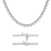 3 Prong Round Tennis Necklace Mounting in 18K Gold (.05 ct / 2.5 mm)