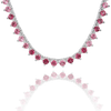 Tennis Necklace with Tourmaline Stones (October Birthstones) in 14K Gold (1.75 mm - 4.0 mm)