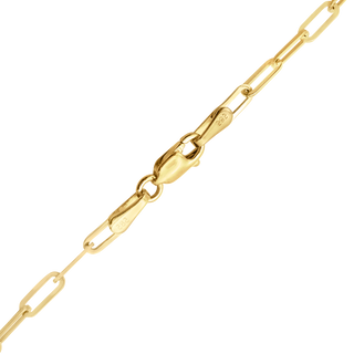 Finished Paperclip Cable Bracelet in 14K Yellow Gold (2.50 mm - 7.80 mm)