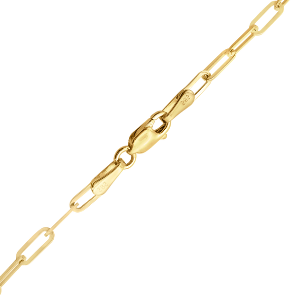 Finished Paperclip Cable Bracelet in 14K Yellow Gold (2.50 mm - 7.80 mm)