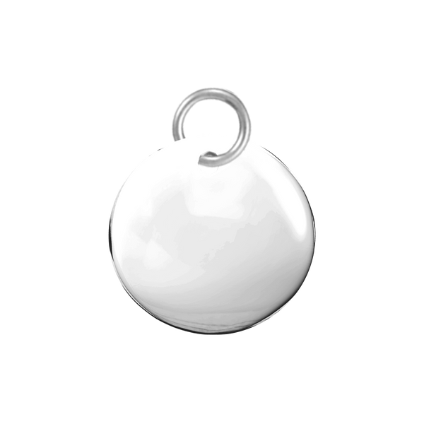 Sterling Silver Round Disc Pendant with Hole