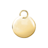 14K Yellow Gold Round Disc Pendant with Hole