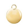 14K Yellow Gold Round Disc Pendant with Hole