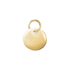 14K Yellow Gold Round Disc Pendant with Hole