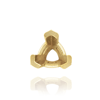 V-End Trillion Shape Wire Basket Settings in 18K Gold (3.00 mm - 12.00 mm)