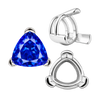 V-End Trillion Shape Wire Basket Settings in Sterling Silver (3.00 mm - 16.00 mm)