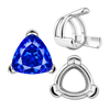 V-End Trillion Shape Wire Basket Settings in Sterling Silver (3.00 mm - 16.00 mm)