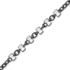 Bulk / Spooled Black Ruthenium Multi-Studded (Satellite) Cable Chain in Sterling Silver (1.70 mm)