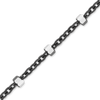 Bulk / Spooled Black Ruthenium Studded (Satellite) Cable Chain in Sterling Silver (1.40 mm)