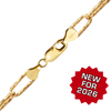 Finished Hammered Paperclip Cable Bracelet in 14K Gold-Filled (4.30 mm)