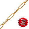 Bulk / Spooled Textured Paperclip Cable Chain in 14K Gold-Filled (4.30 mm)
