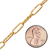 Bulk / Spooled Textured Paperclip Cable Chain in 14K Gold-Filled (4.30 mm)