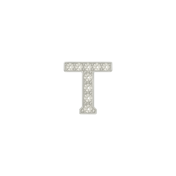 Small Initial Charm with Natural Diamonds Finding in 14K Gold (.005 ct)