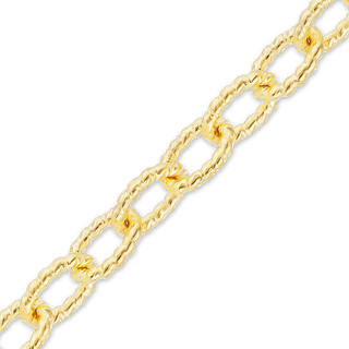 Bulk / Spooled Textured Cable Chain in 14K Yellow Gold (1.90 mm - 3.35 mm)