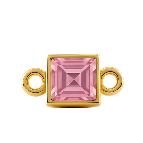 Diamond or Gemstone Square Bezel Bezel/Necklace Charm in 14K Yellow Gold