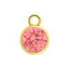 Diamond or Gemstone Bezel Drop Charm in 14K Yellow Gold
