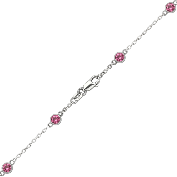 Bulk / Spooled Diamond by the Yard Cable Chain in 14K White Gold (Diamond Bezel: Every 1.5")