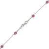 Finished Diamond by the Yard Cable Chain Bracelet in 14K White Gold with Tourmaline Stones