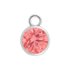 Diamond or Gemstone Bezel Drop Charm in 14K White Gold
