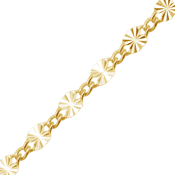 Bulk / Spooled Valentino (Alternating Curb) Chain in 14K Gold-Filled (2.80 mm)