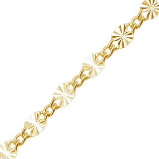 Bulk / Spooled Valentino (Alternating Curb) Chain in 14K Gold-Filled (2.80 mm)