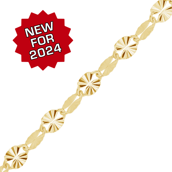 Bulk / Spooled Valentino Chain in 14K Gold-Filled (3.30 mm)