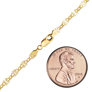 Finished Valentino (Alternating Curb) Bracelet in 14K Gold-Filled (2.80 mm)