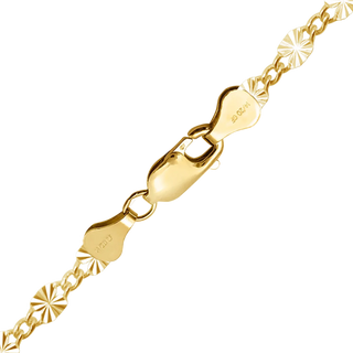 Finished Valentino (Alternating Curb) Necklace in 14K Gold-Filled (2.80 mm)